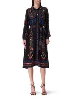 فستان توكان جاردن متوسط الطول بأكمام طويلة