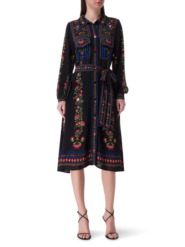 فستان توكان جاردن متوسط الطول بأكمام طويلة