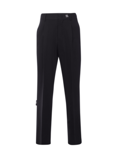 Logo Print Straight-Leg Trousers