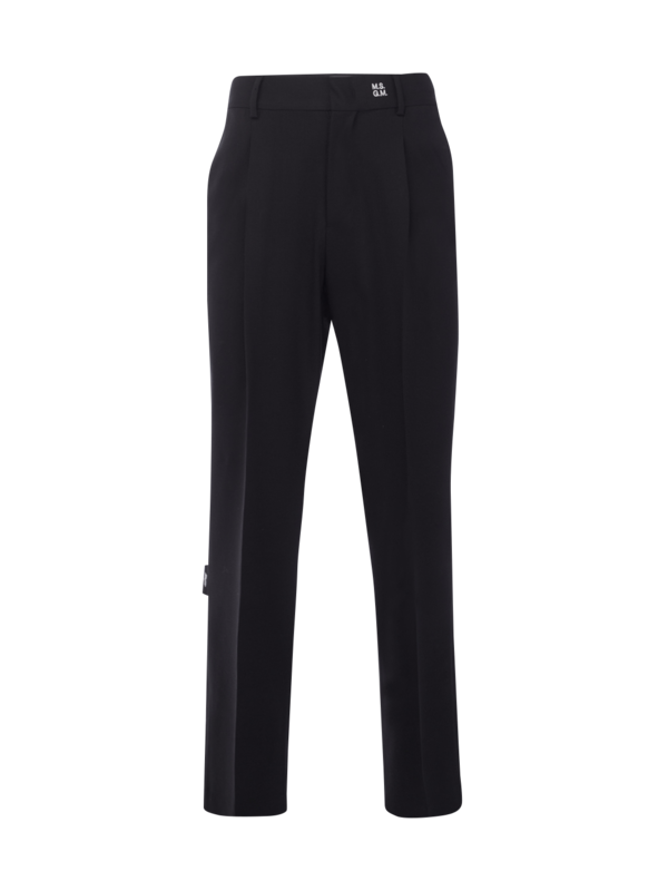 Logo Print Straight-Leg Trousers