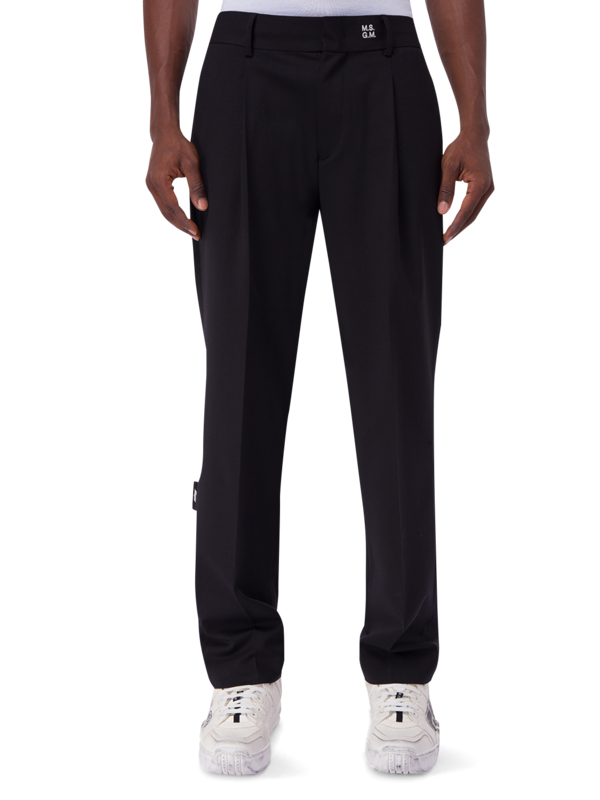 Logo Print Straight-Leg Trousers