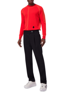 Logo Print Straight-Leg Trousers