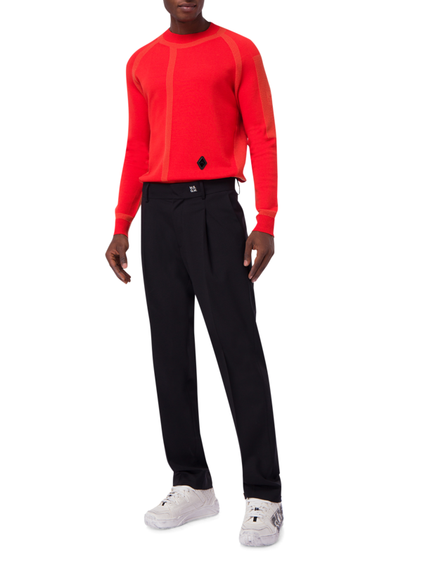 Logo Print Straight-Leg Trousers