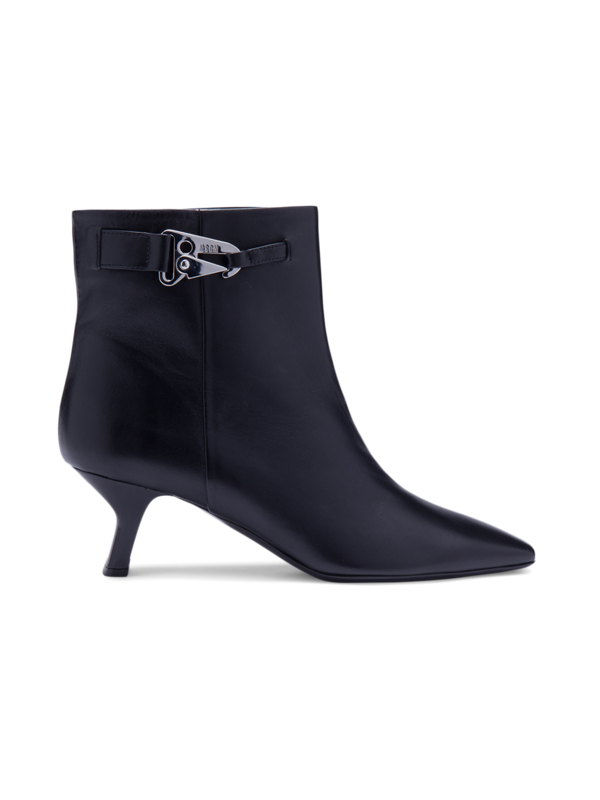 Kitten-Heel Leather Boots