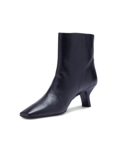 Kitten-Heel Leather Boots