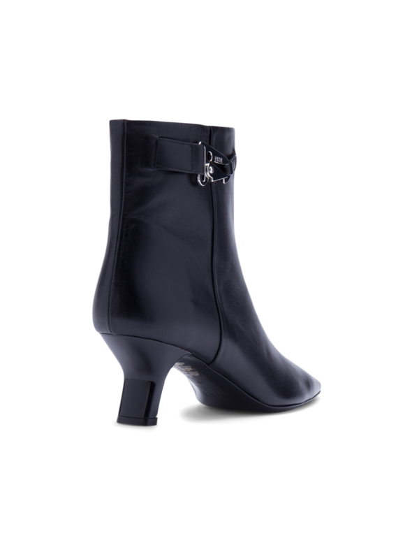 Kitten-Heel Leather Boots