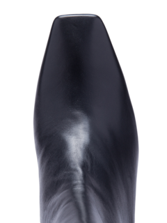 Kitten-Heel Leather Boots