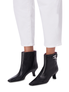 Kitten-Heel Leather Boots