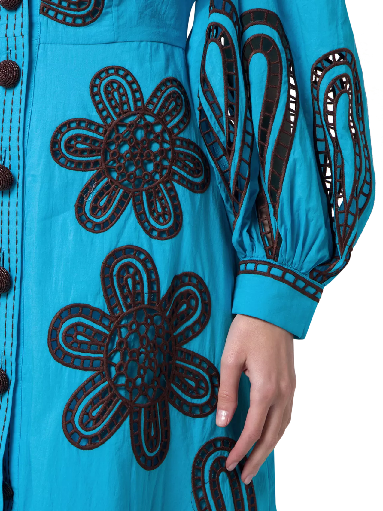 farm rio turquoise richelieu maxi dress FARM Rio Romantic Richelieu Maxi Dress