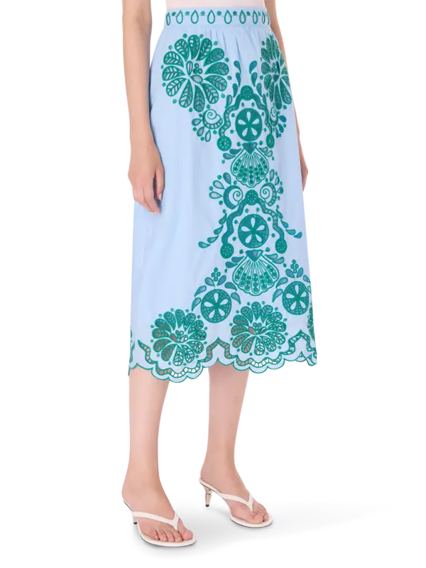 تنورة متوسطة الطول مزينة برسمة ريتشليو