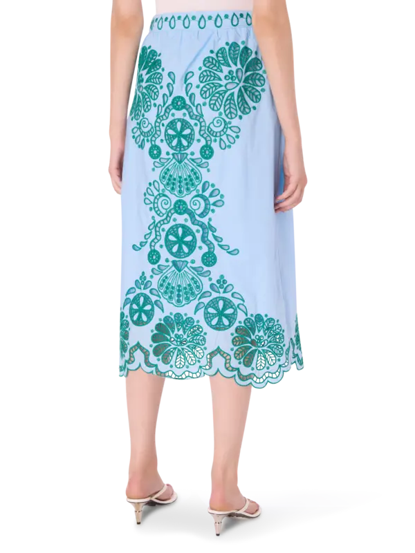 تنورة متوسطة الطول مزينة برسمة ريتشليو