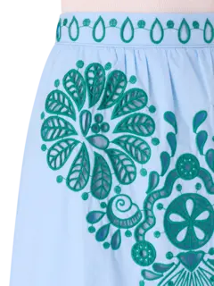 تنورة متوسطة الطول مزينة برسمة ريتشليو