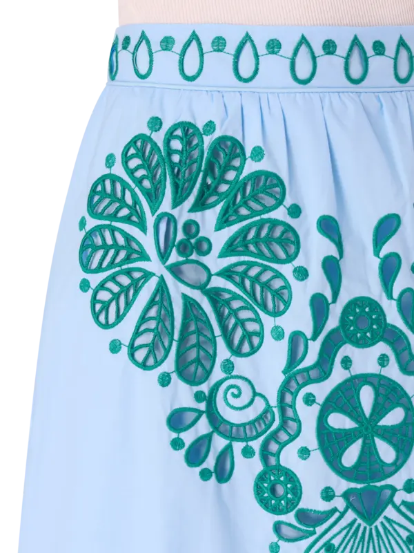 تنورة متوسطة الطول مزينة برسمة ريتشليو