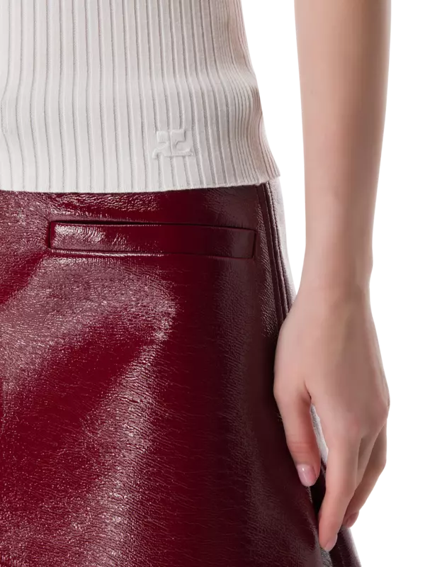 سترة محبوكة بتصميم مموج مضلع بقصة غير متماثلة