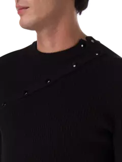 سترة محبوكة مضلعة بتصميم متعدد