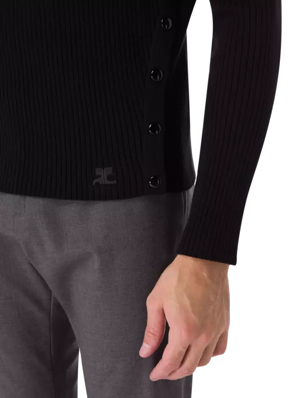 سترة محبوكة مضلعة بتصميم متعدد