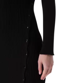 فستان طويل محبوك ومضلع بتصميم متعدد