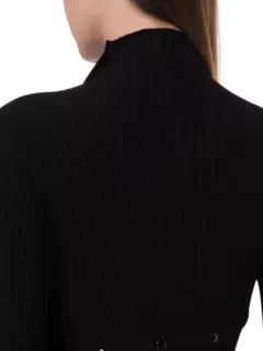 فستان طويل محبوك ومضلع بتصميم متعدد