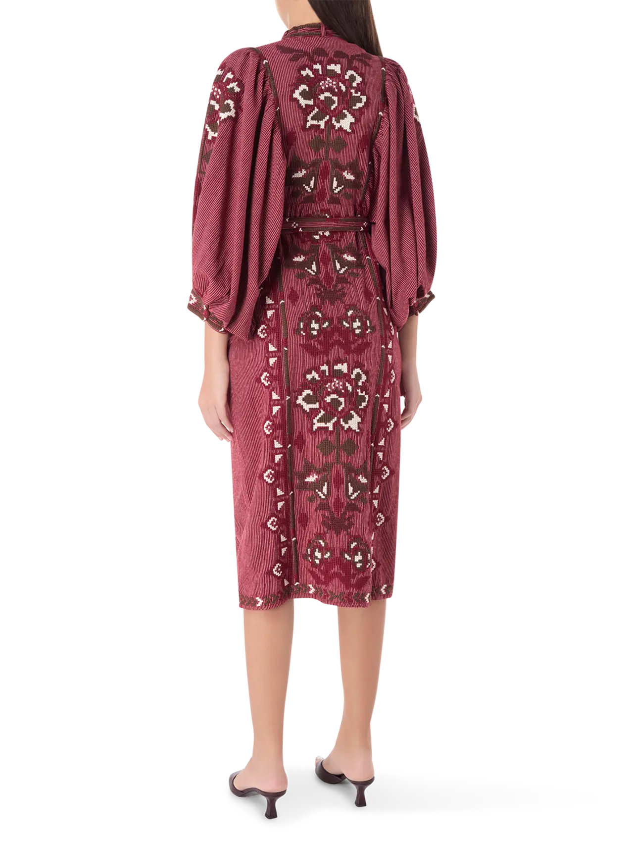 Farm Rio Toucans Scarf Cross Stitch Embroidered Midi Dress | THAT Farm Rio Toucans Scarf Cross Stitch Embroidered Midi Dress | THAT