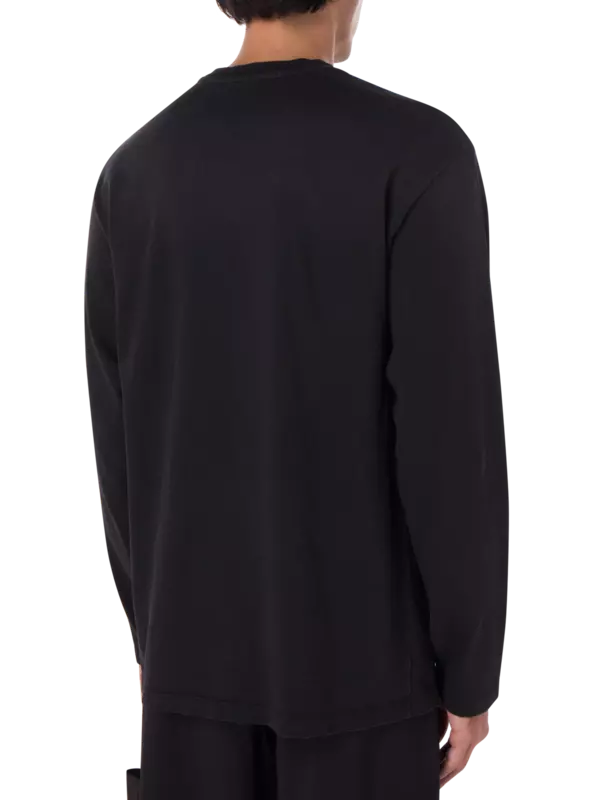 سويت شيرت بفتحة رقبة مستديرة وطبعة شعار