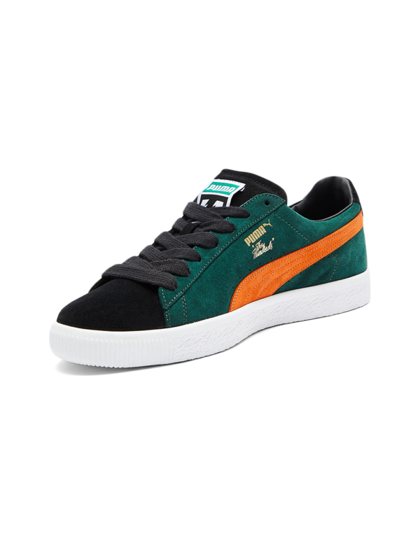 Black/Green Clyde Sneakers