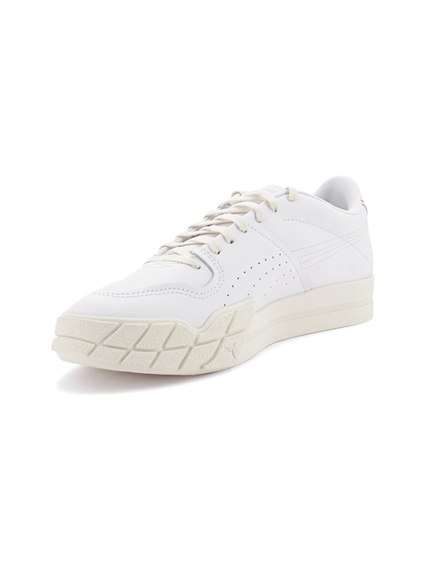 White Stitching Lace-Up Sneakers