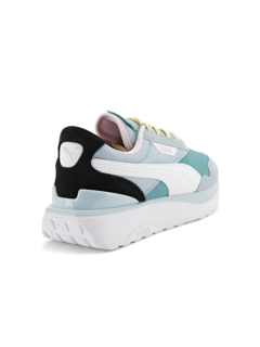 Teal and Mint Green High Sole Sneakers