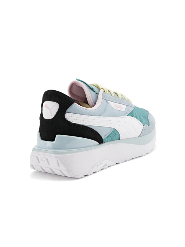Teal and Mint Green High Sole Sneakers