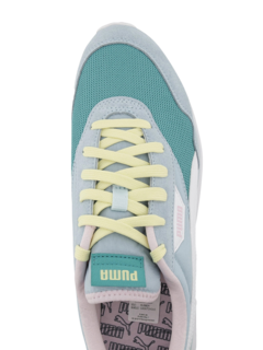 Teal and Mint Green High Sole Sneakers