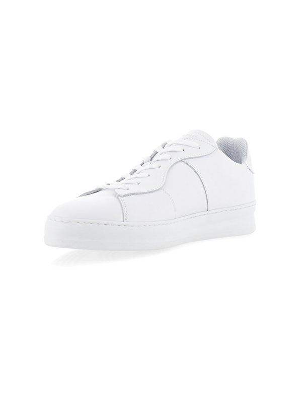 White Light Plain Court Sneakers