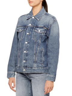 Blue Extended Cuff Denim Jacket