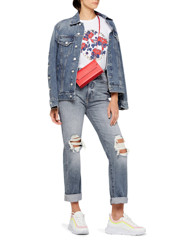 Blue Extended Cuff Denim Jacket