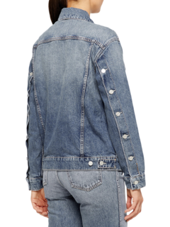 Blue Extended Cuff Denim Jacket