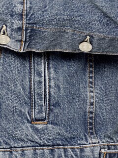 Blue Extended Cuff Denim Jacket