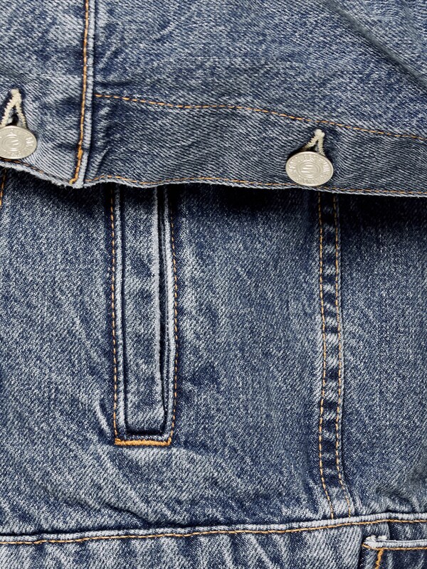 Blue Extended Cuff Denim Jacket