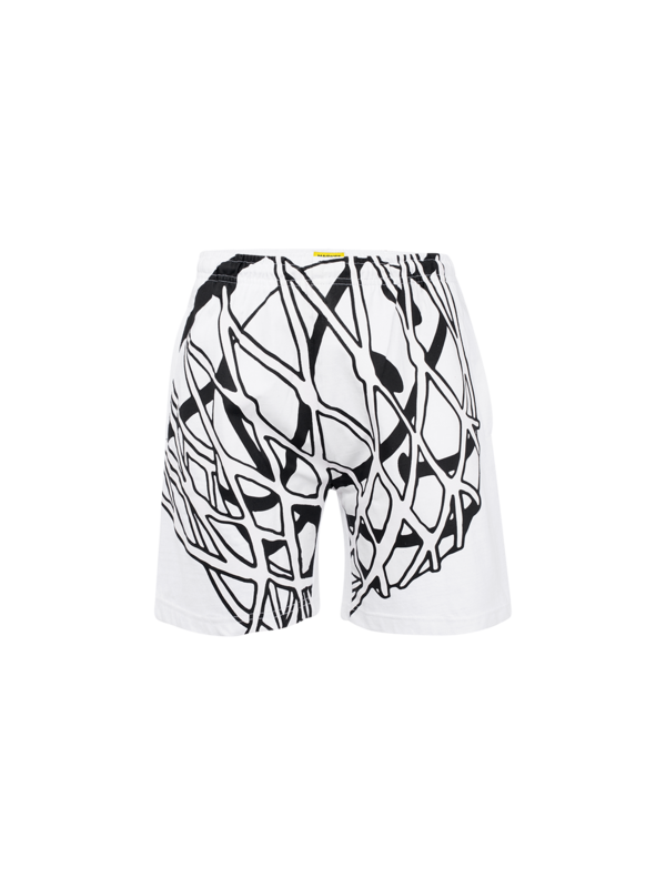 شورت بطبعة وجه مبتسم وشبكة واقي من الأشعة فوق البنفسجية