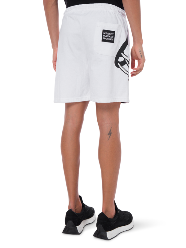 شورت بطبعة وجه مبتسم وشبكة واقي من الأشعة فوق البنفسجية