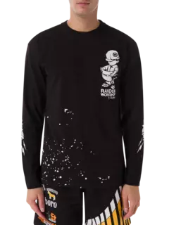 تيشيرت بأكمام طويلة ونقشة مربعات