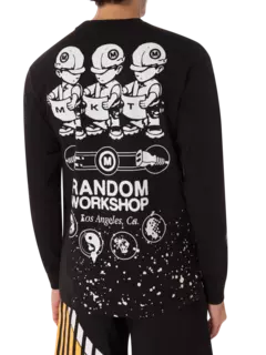 تيشيرت بأكمام طويلة ونقشة مربعات