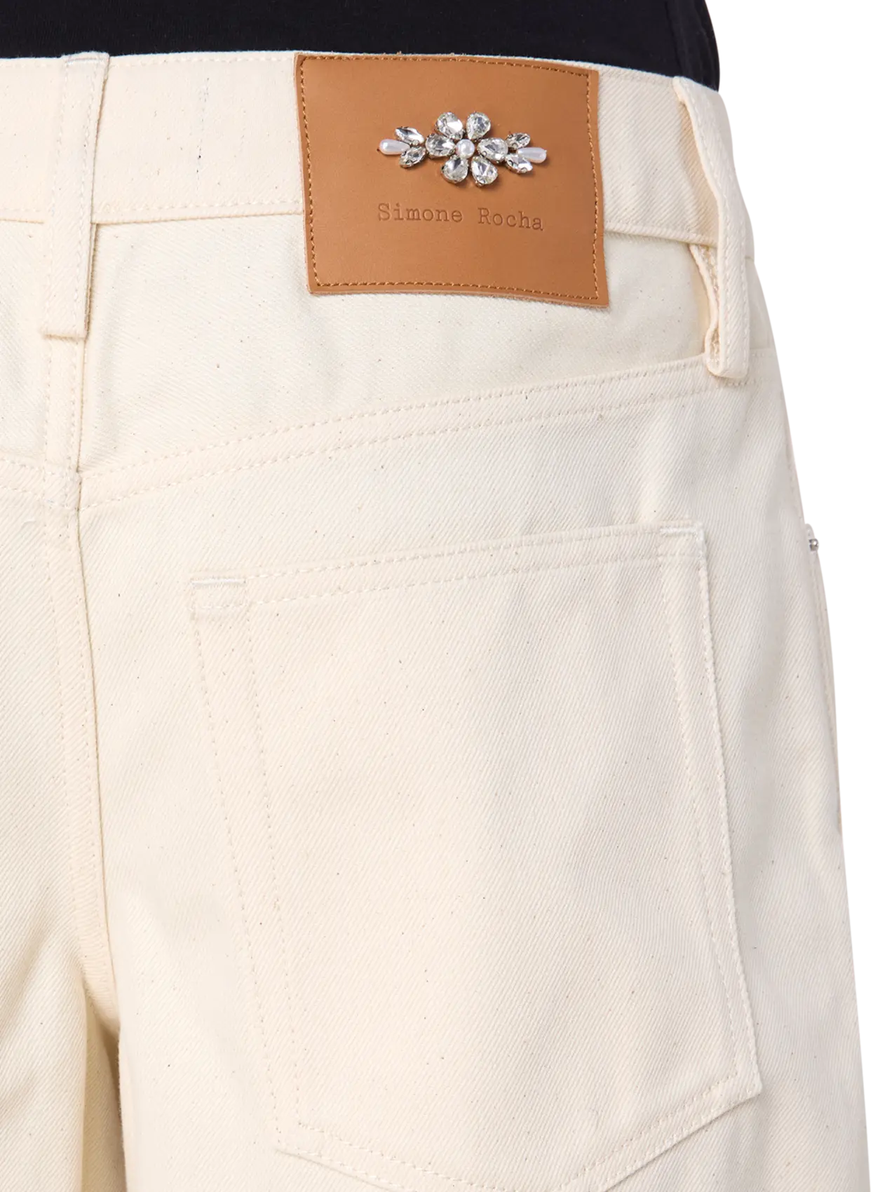 Simone Rocha Drill Straight Bow Loop Jeans | THAT