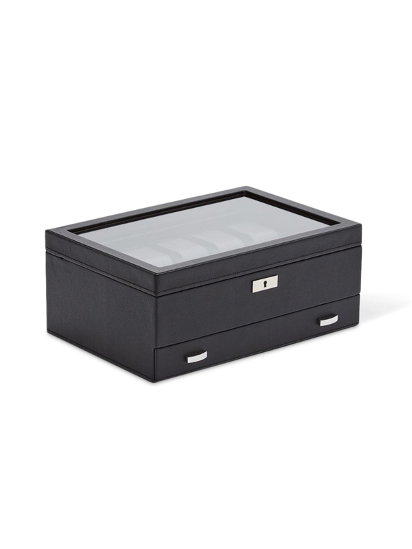 Viceroy 10 PC Watch Box w/ Drawer Black