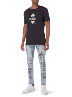 KLUB OF HEARTS SEEING LINES SS TEE FADED