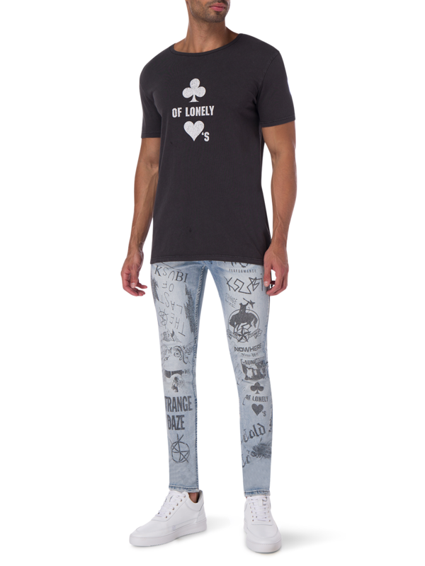 KLUB OF HEARTS SEEING LINES SS TEE FADED