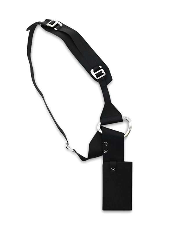 Black Leather Harness Phone Holder