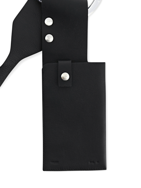 Black Leather Harness Phone Holder