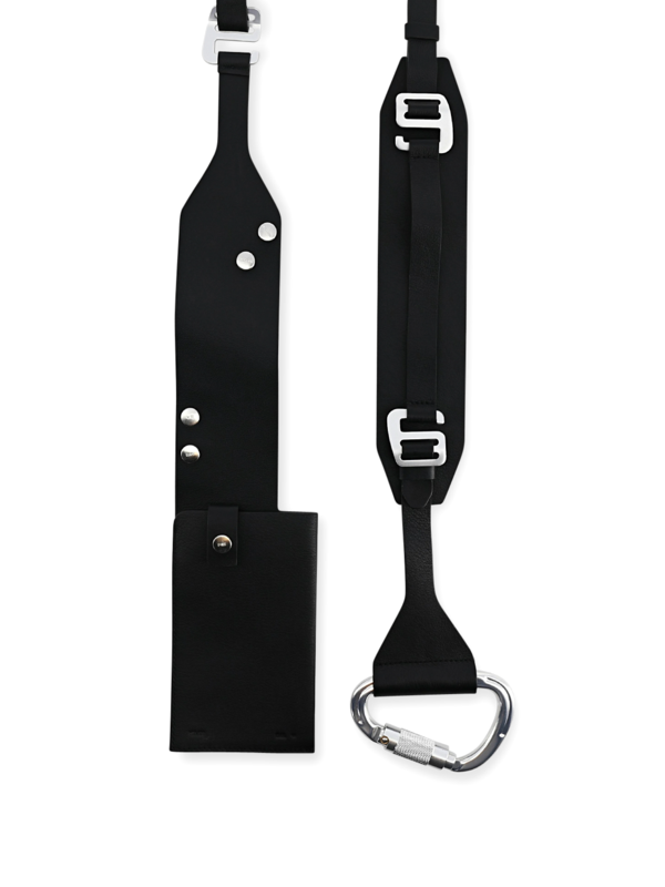 Black Leather Harness Phone Holder