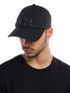 Cotton Baseball Cap with Signature Print