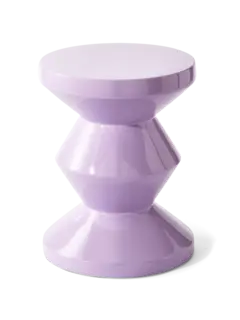 مقعد أرجواني فاتح بتصميم متعرج