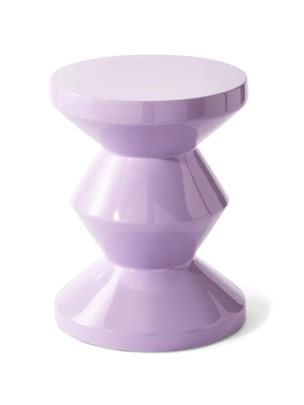 مقعد أرجواني فاتح بتصميم متعرج