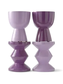 مقعد أرجواني فاتح بتصميم متعرج